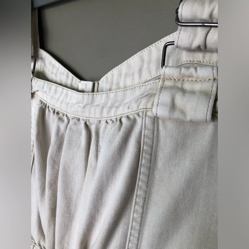 FREE PEOPLE We The Free Palm Desert Cream Denim Crop Top Tank Size XS